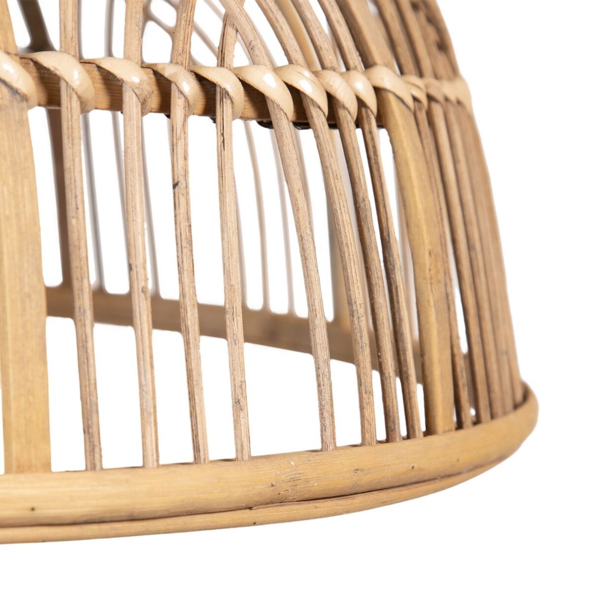 Ceiling Lamp 51.5 x 51.5 x 30 cm Natural Rattan (2 Units)