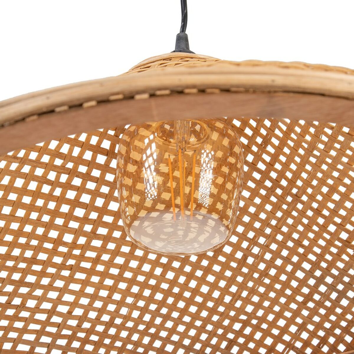 Ceiling Lamp 55 x 55 x 20 cm Natural Bamboo