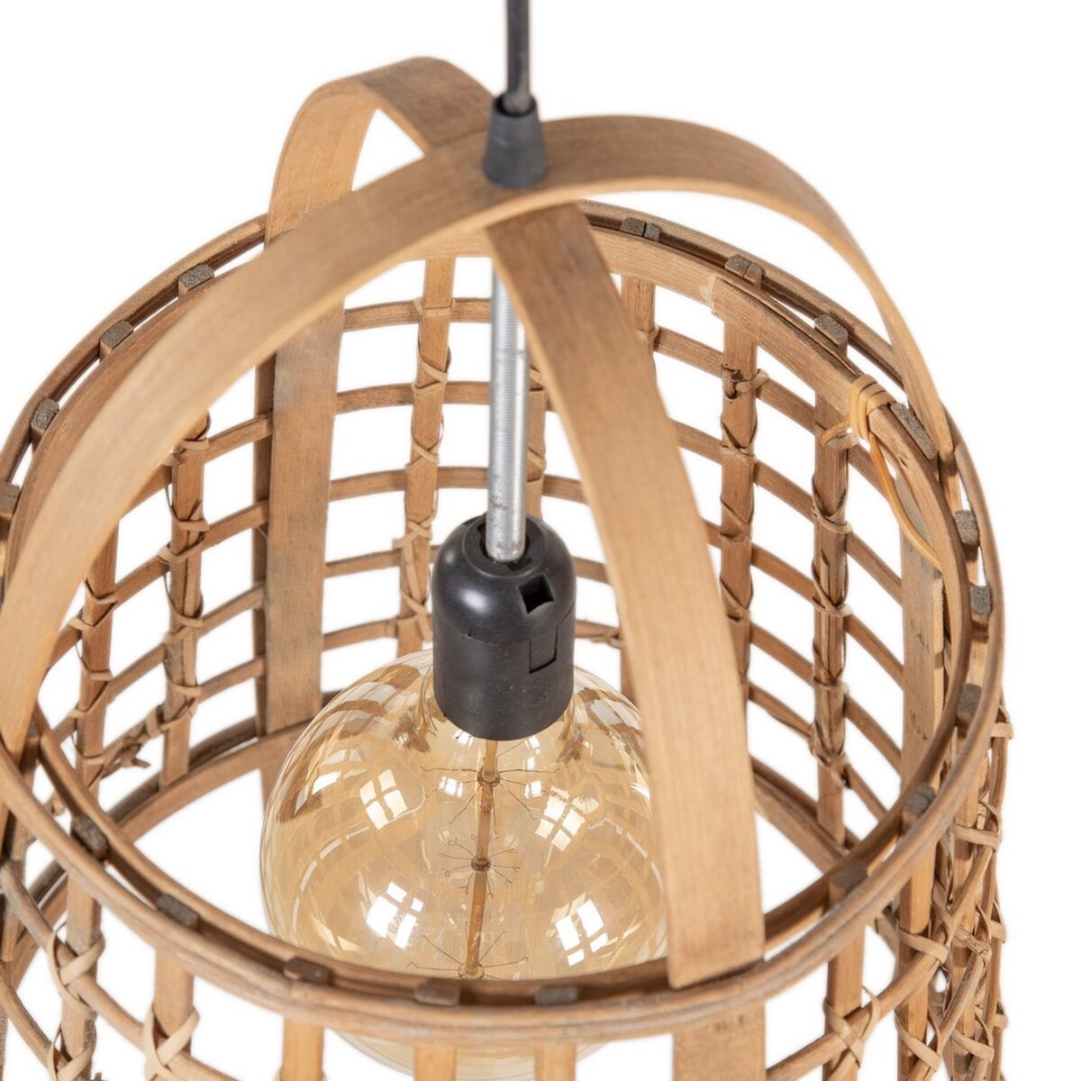 Ceiling Lamp 33.5 x 33.5 x 48.5 cm Natural Bamboo