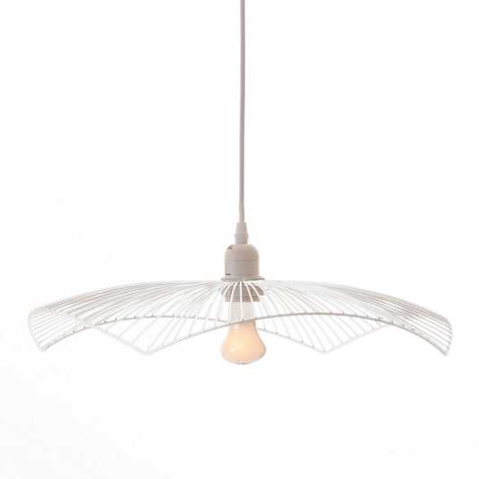 White Metal Ceiling Lamp 46 x 46 cm