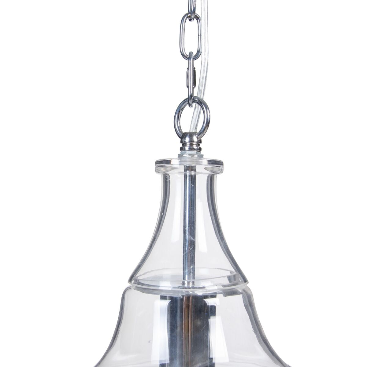 Ceiling Lamp 28 x 28 x 33 cm Glass Metal Silver