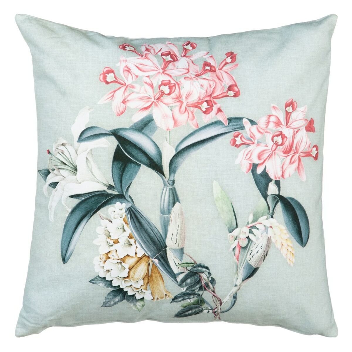 Turquoise cushion 60 x 60 cm 100% cotton Orchid