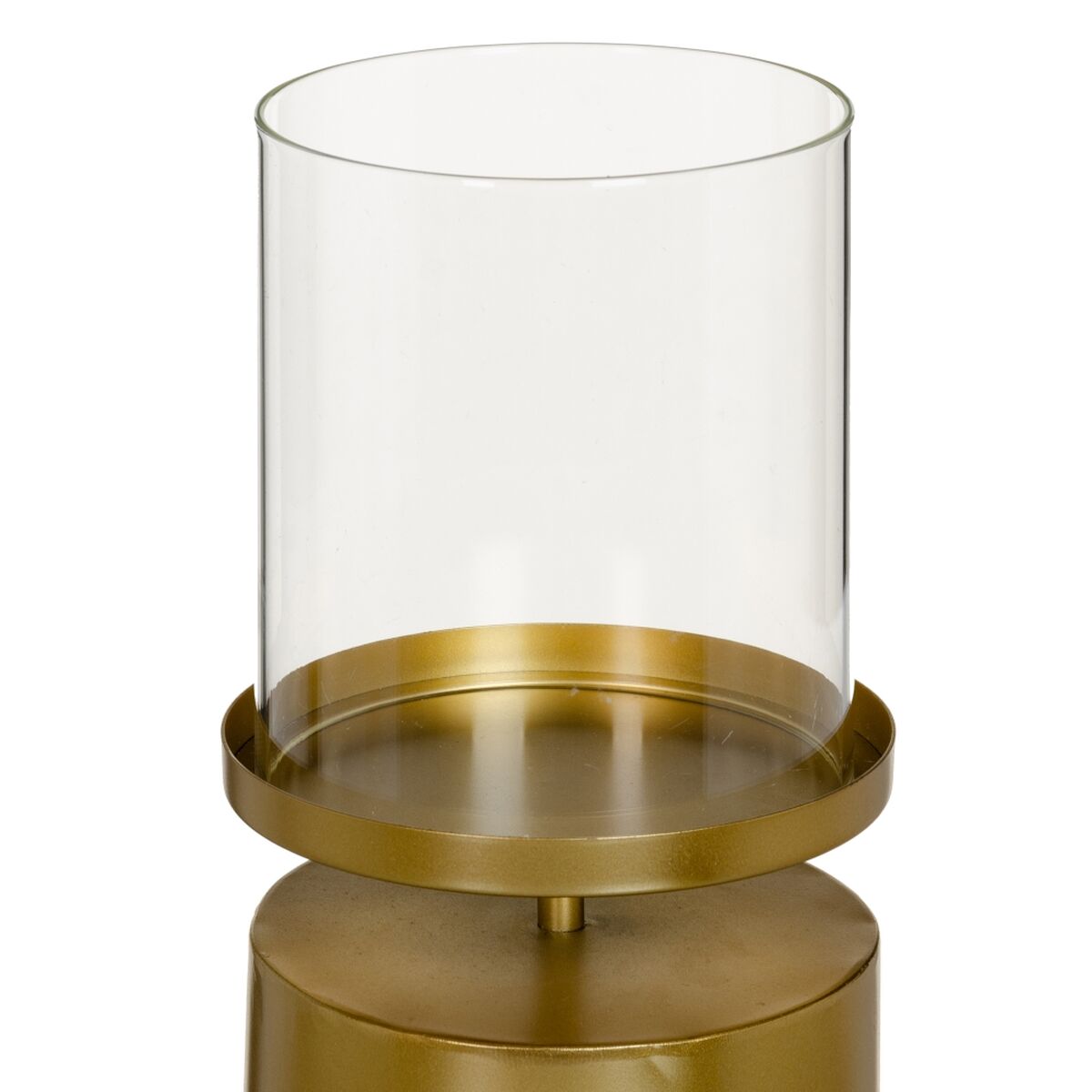 Candle holder 15.5 x 15.5 x 25 cm Glass Gold Metal