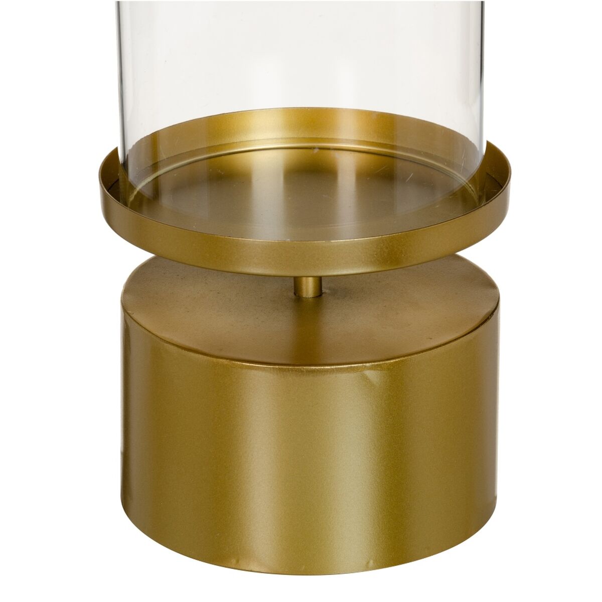 Candle holder 15.5 x 15.5 x 25 cm Glass Gold Metal