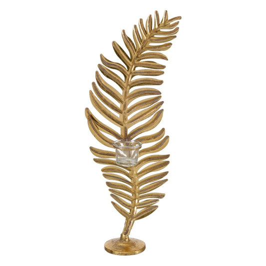 Candle holder 19 x 11 x 52.5 cm Gold Metal