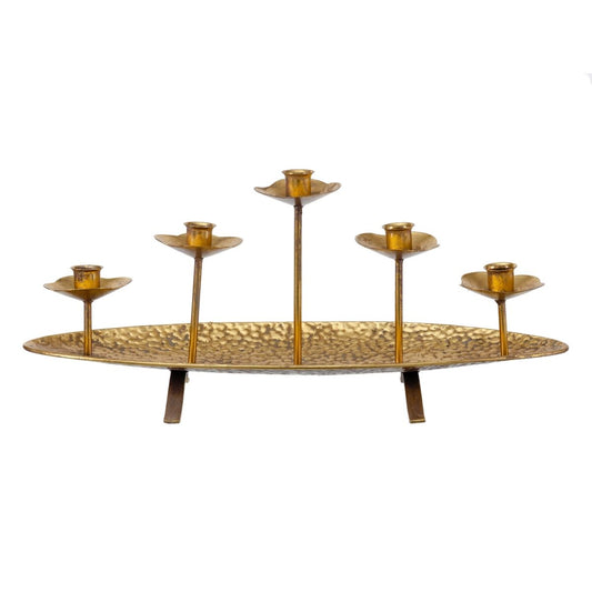 Candle holder 50.5 x 17.5 x 21 cm Gold Metal