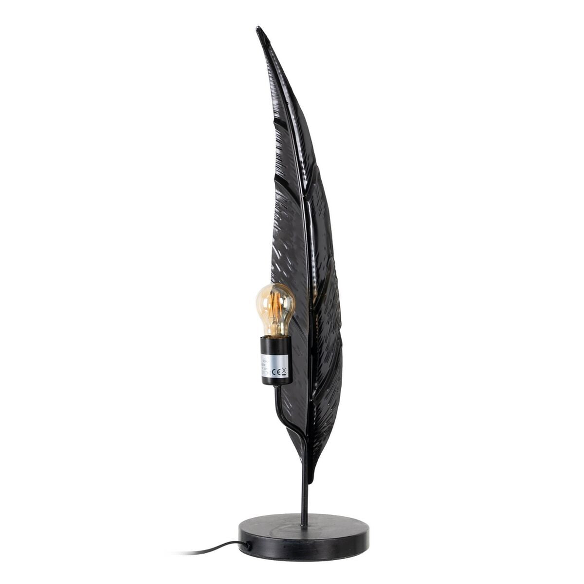 Table lamp 18 x 18 x 72 cm Black Gold Metal