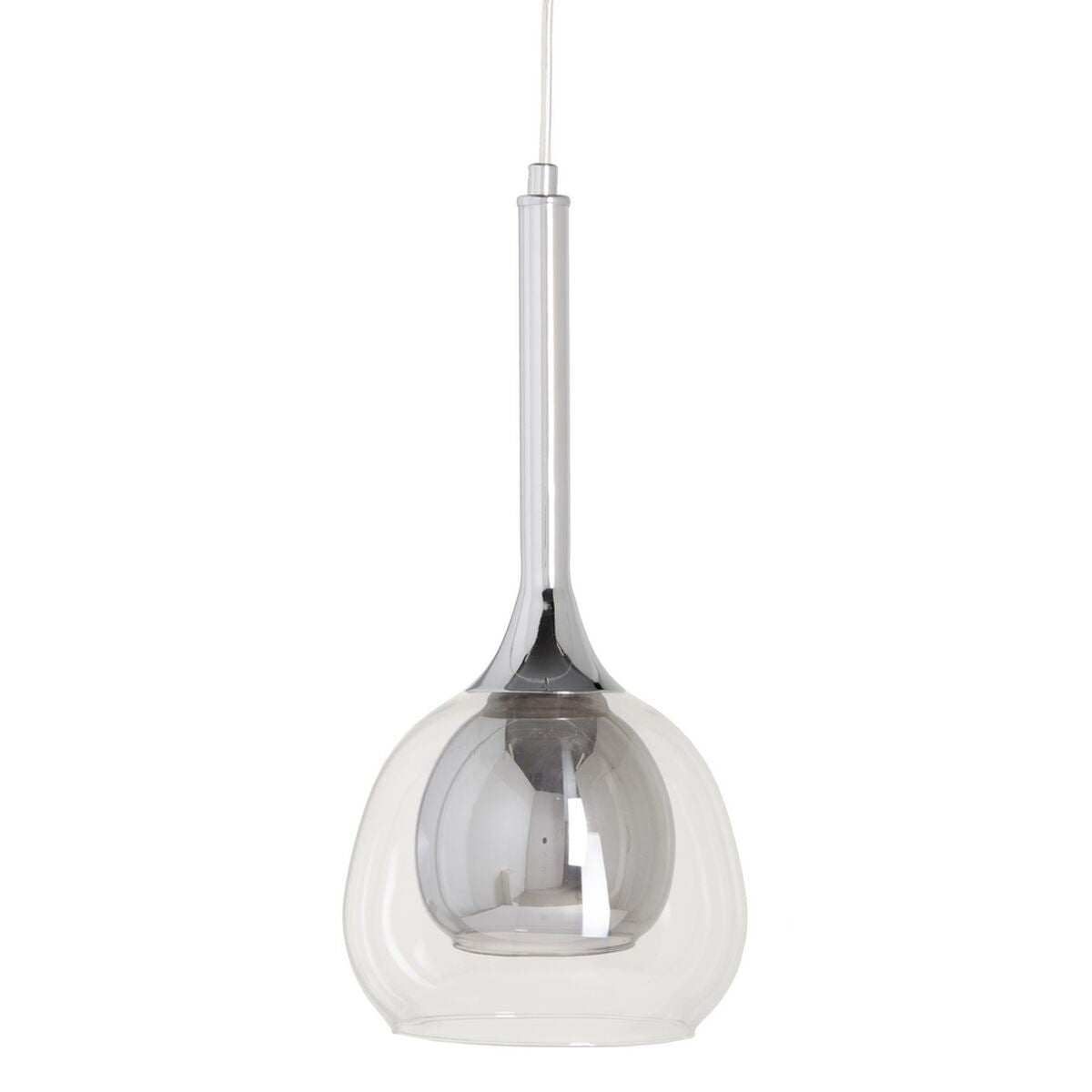 Ceiling Lamp 16 x 16 x 50 cm Glass Gray Metal