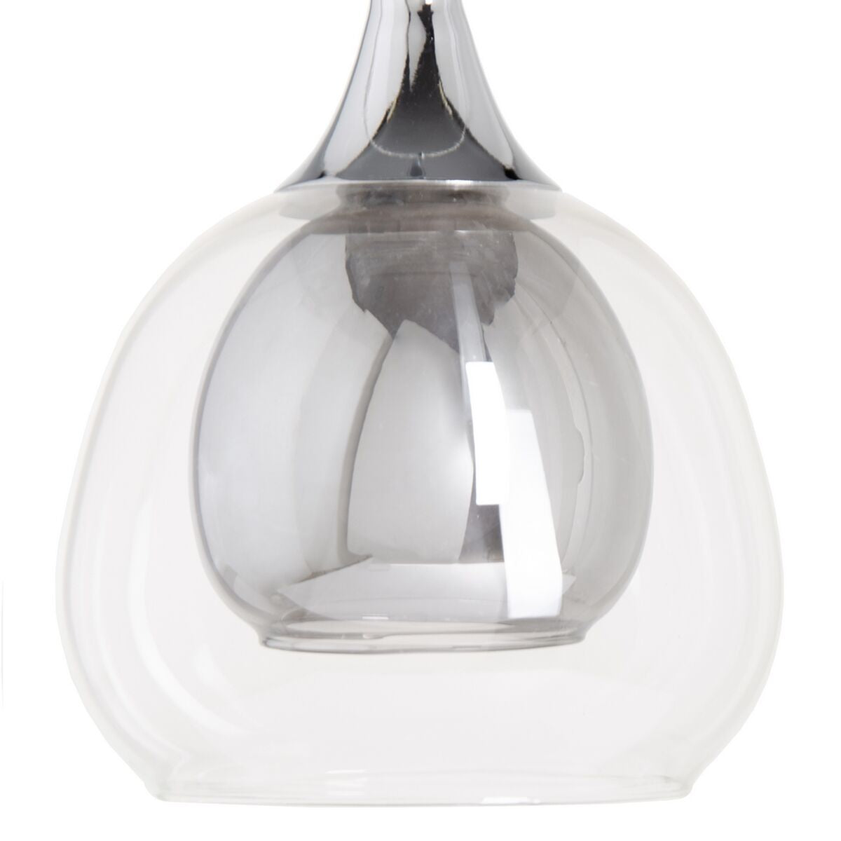 Ceiling Lamp 16 x 16 x 50 cm Glass Gray Metal