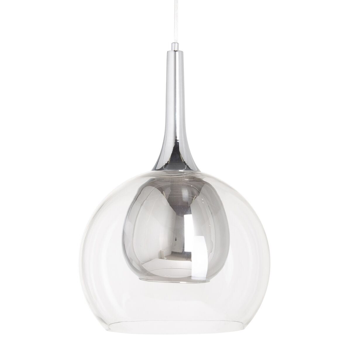 Ceiling Lamp Crystal Gray Metal 30 x 30 x 50 cm