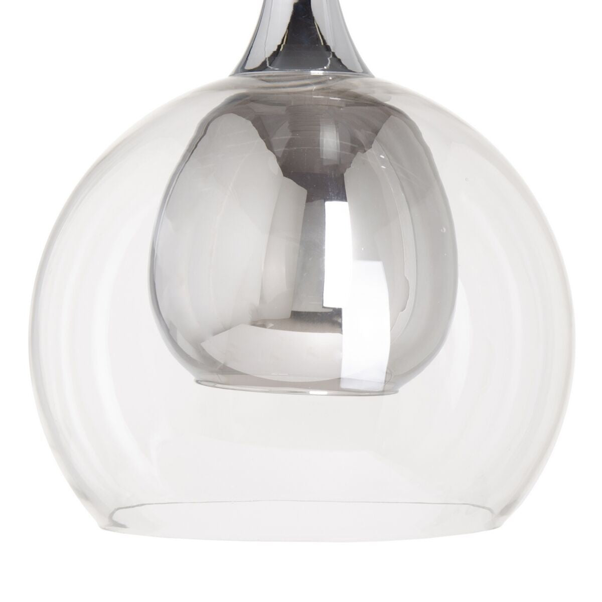 Ceiling Lamp Crystal Gray Metal 30 x 30 x 50 cm