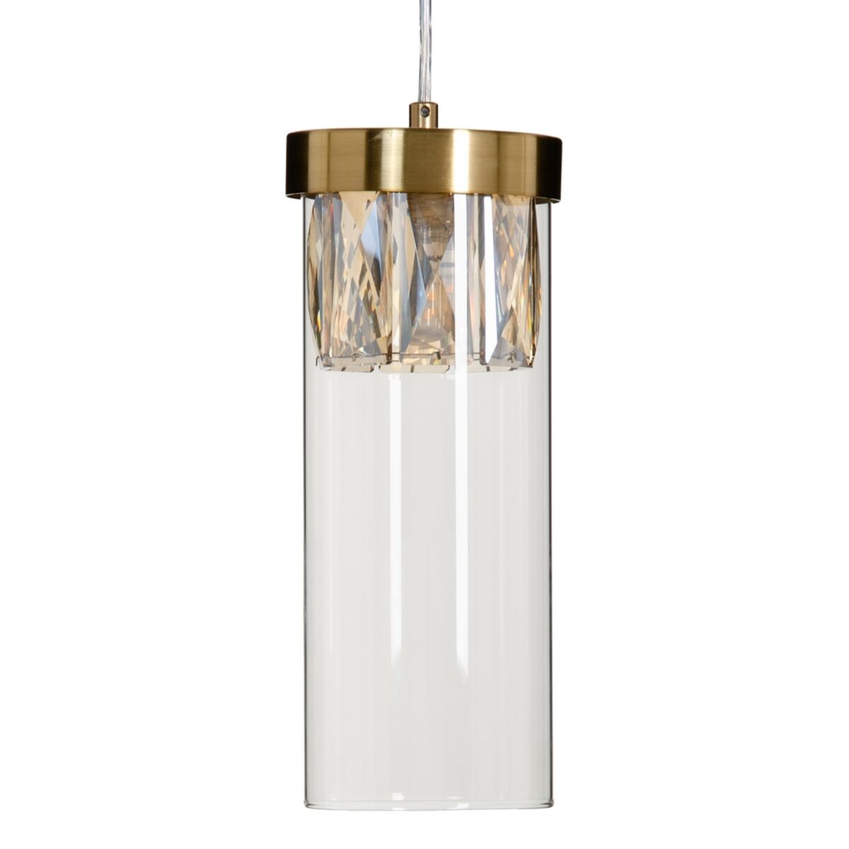 Gold Crystal Ceiling Lamp Metal 11 x 11 x 45 cm