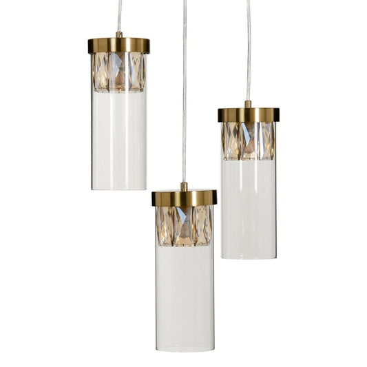 Gold Crystal Ceiling Lamp Metal 31 x 31 x 45 cm