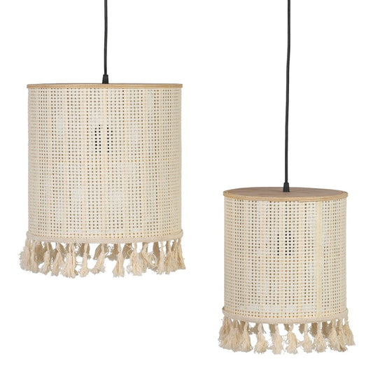 Natural Fiber Ceiling Lamp 33 x 33 x 33 cm (2 Units)