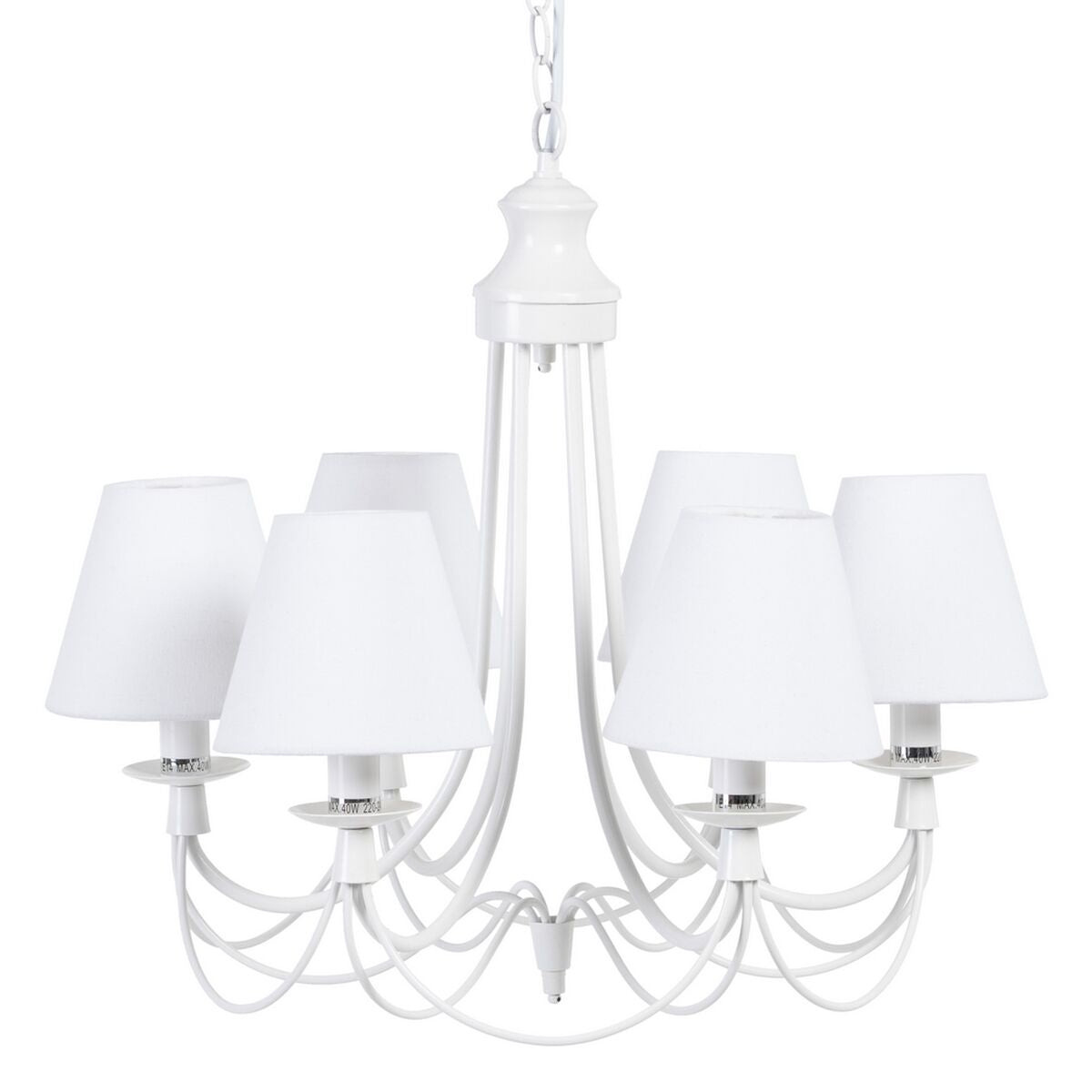 Ceiling Lamp 53 x 53 x 112 cm Classic White Metal