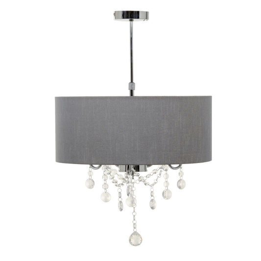 Ceiling Lamp 44 x 44 x 65 cm Gray Metal