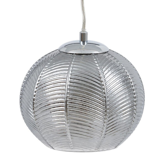 Ceiling Lamp 20 x 20 x 15.5 cm Glass Silver Iron