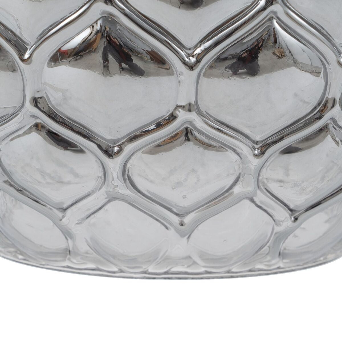 Iron Silver Glass Ceiling Lamp 23 x 23 x 21.5 cm