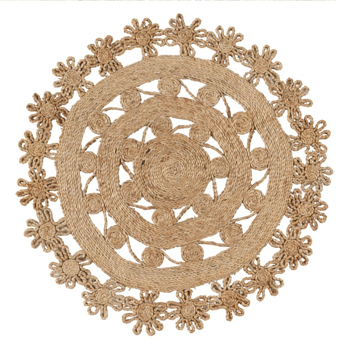 Natural Jute Rug 120 x 120 cm