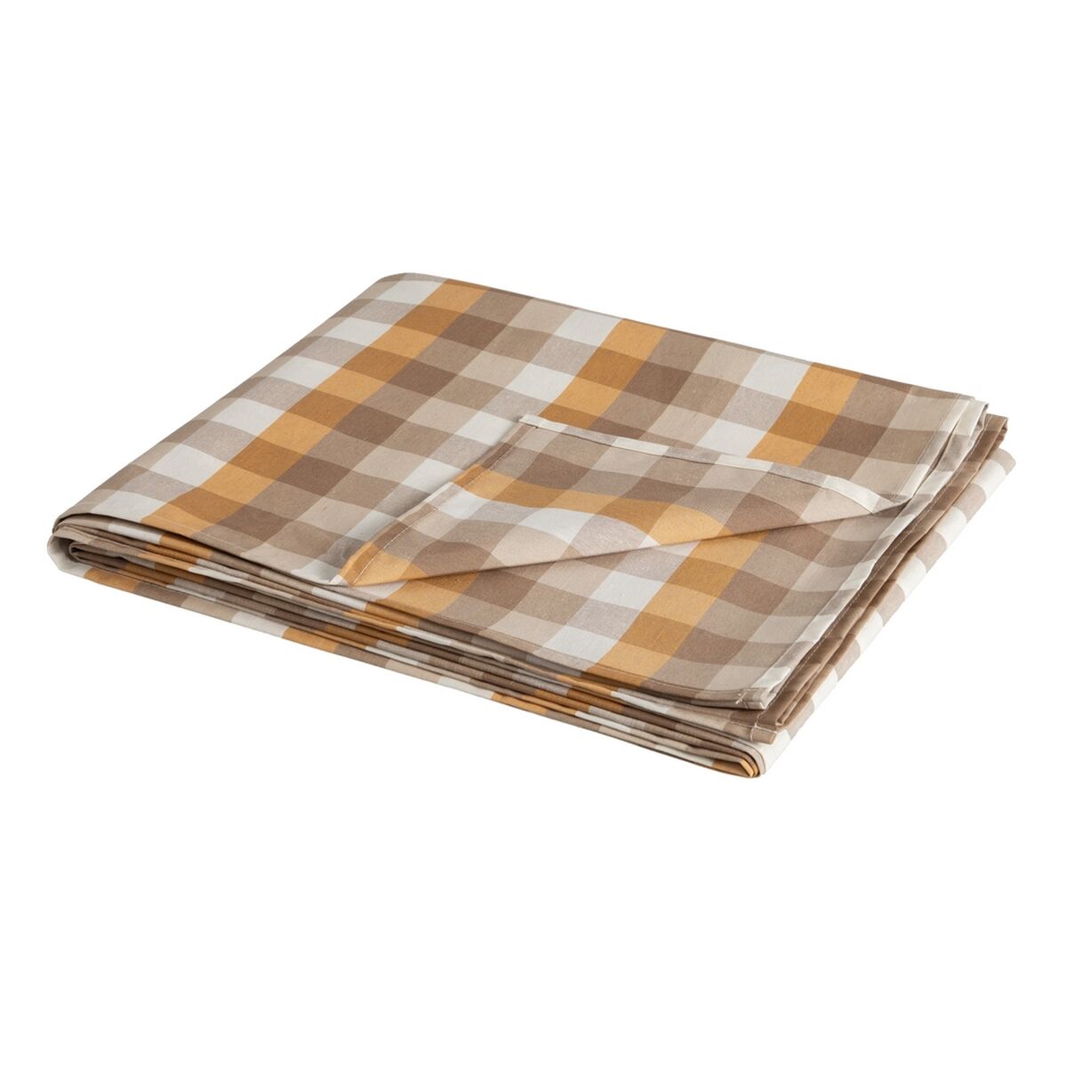 Ocher Polyester Tablecloth 100% cotton 140 x 240 cm