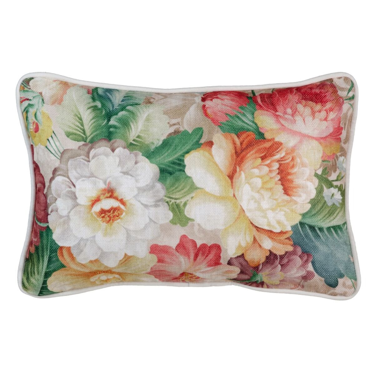 Polyester Cushion 45 x 30 cm Roses