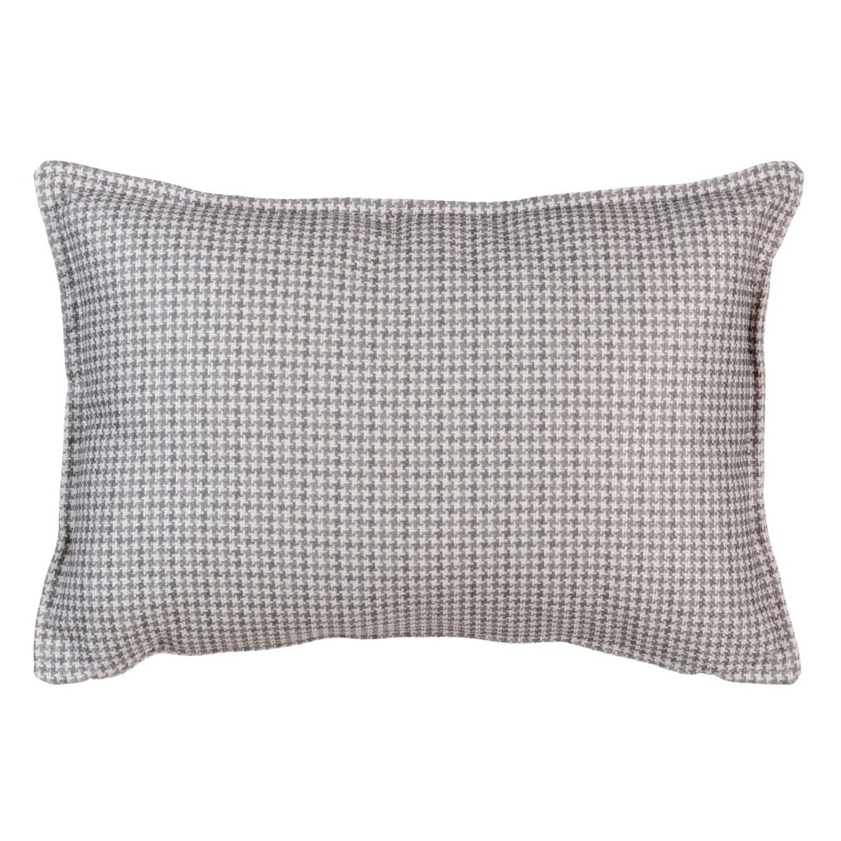 Almofada de poliéster cinza claro 45 x 30 cm Houndstooth