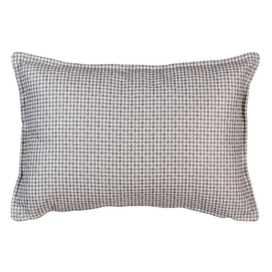 Almofada de poliéster cinza claro 45 x 30 cm Houndstooth