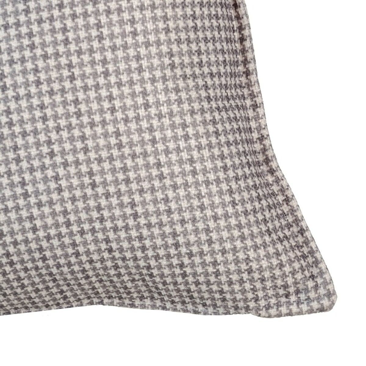 Almofada de poliéster cinza claro 45 x 30 cm Houndstooth