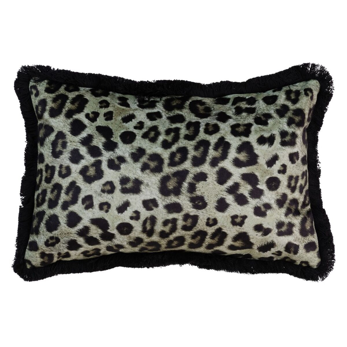 Green Leopard Cushion 45 x 30 cm