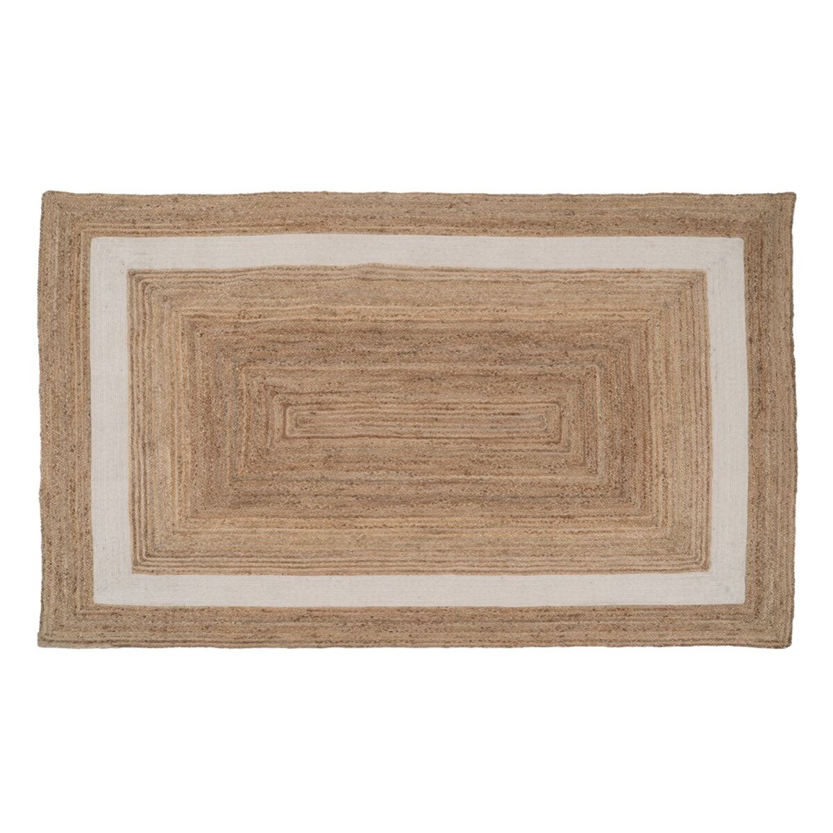 Rug 290 x 200 cm Natural White Jute