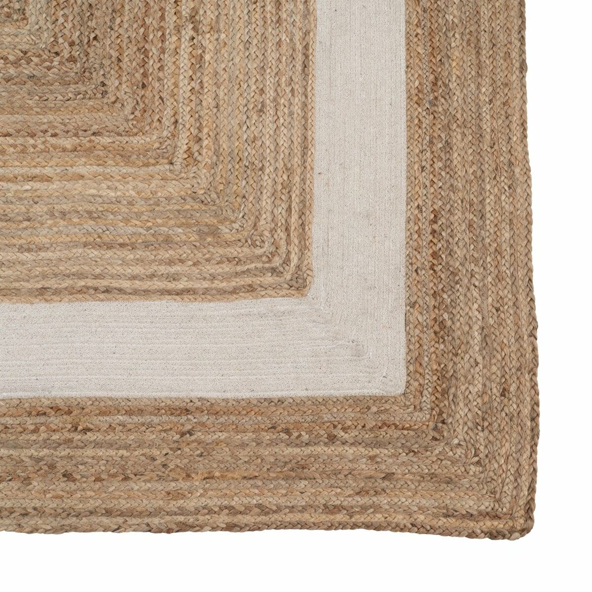 Rug 290 x 200 cm Natural White Jute