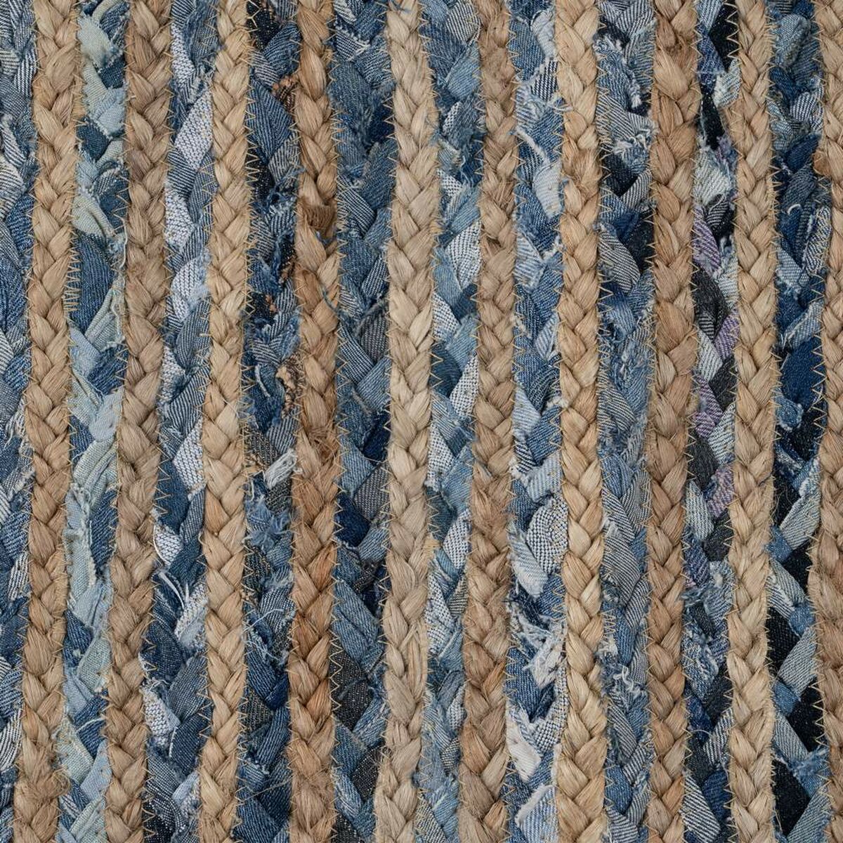 Natural Blue Cotton Jute Rug 230 x 160 cm