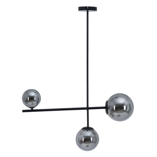 Ceiling Lamp 70 x 18 x 90 cm Glass Black Metal