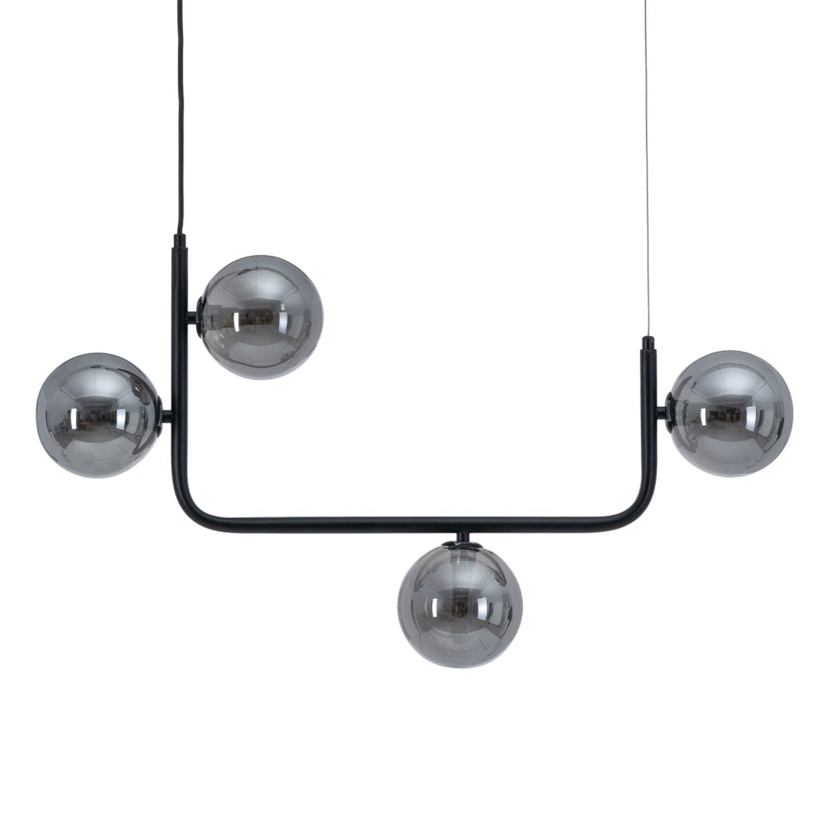 Ceiling Lamp 85 x 15 x 32 cm Glass Black Metal