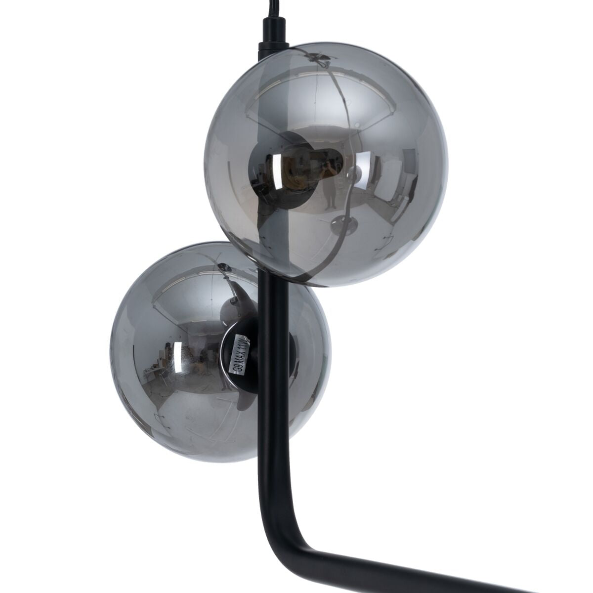 Ceiling Lamp 85 x 15 x 32 cm Glass Black Metal