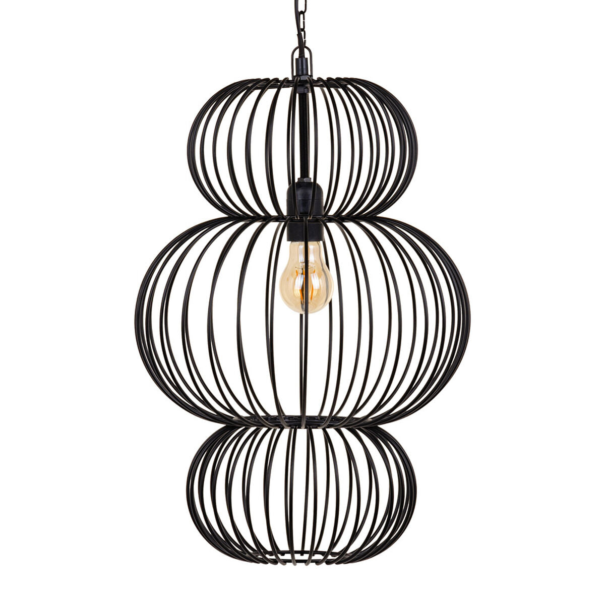 Ceiling Lamp 34 x 34 x 51 cm Black Iron