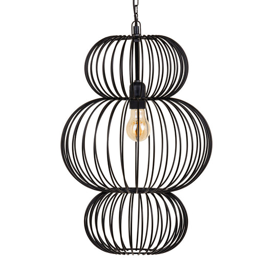 Ceiling Lamp 34 x 34 x 51 cm Black Iron