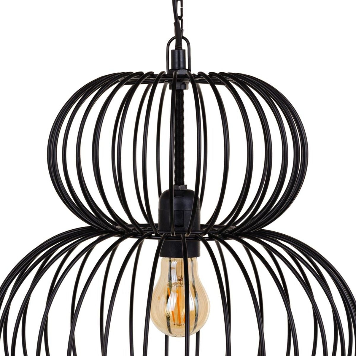 Ceiling Lamp 34 x 34 x 51 cm Black Iron