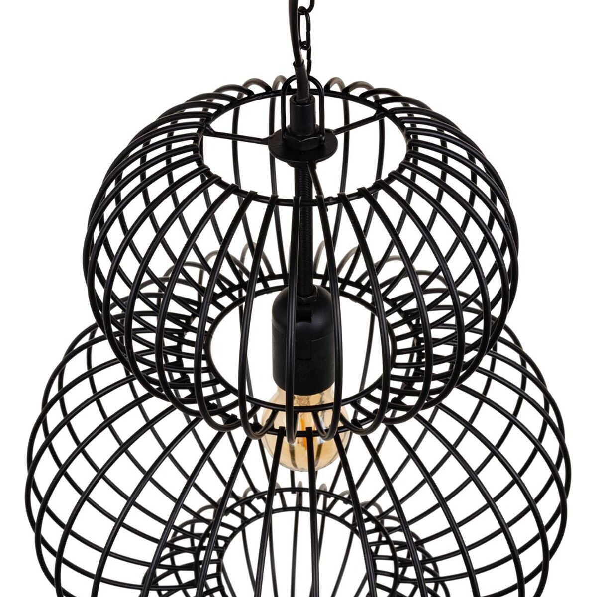 Ceiling Lamp 34 x 34 x 51 cm Black Iron