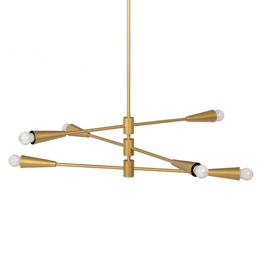 Ceiling Lamp 80 x 80 x 129.5 cm Gold Metal Modern