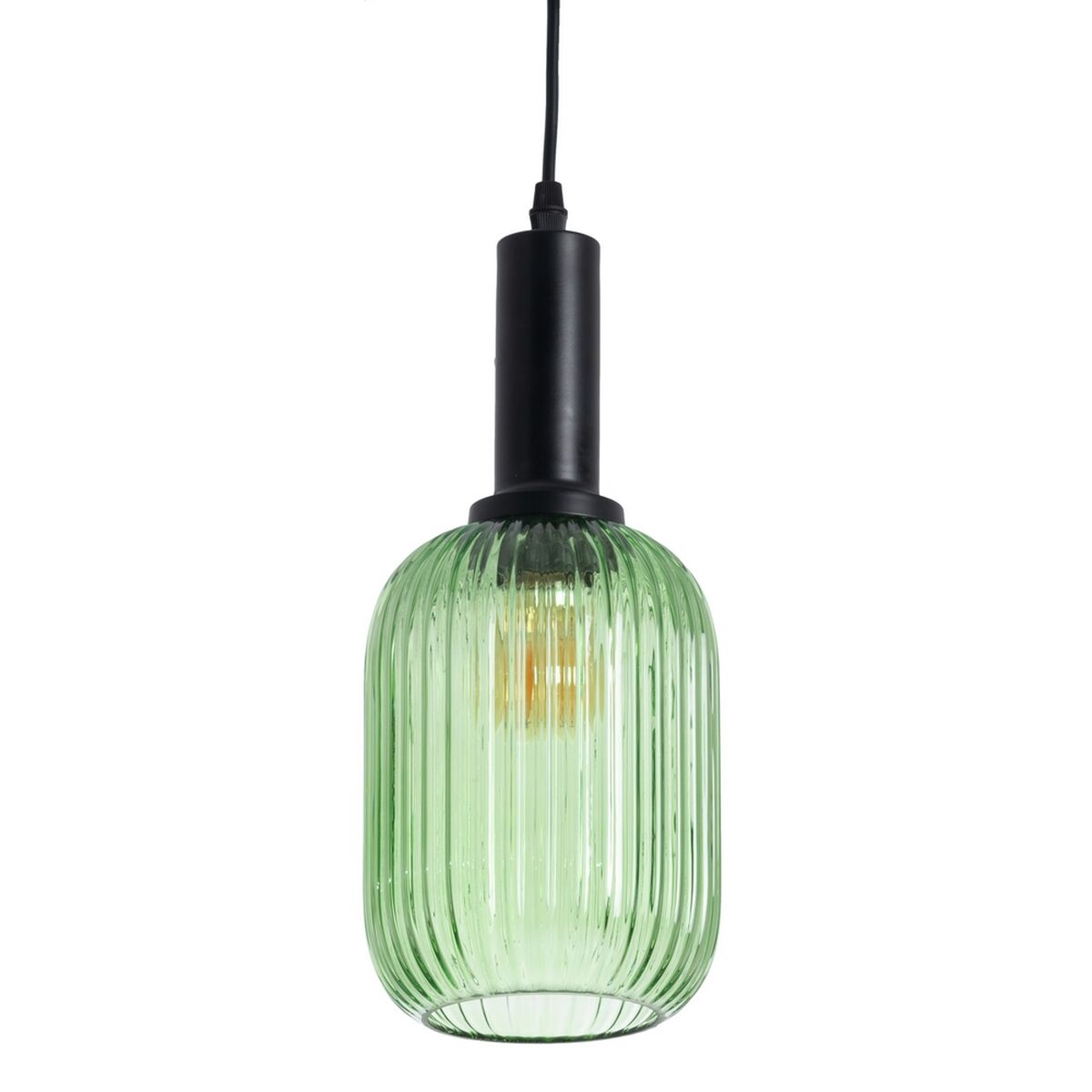 Green Metal Glass Ceiling Lamp 14 x 14 x 32 cm