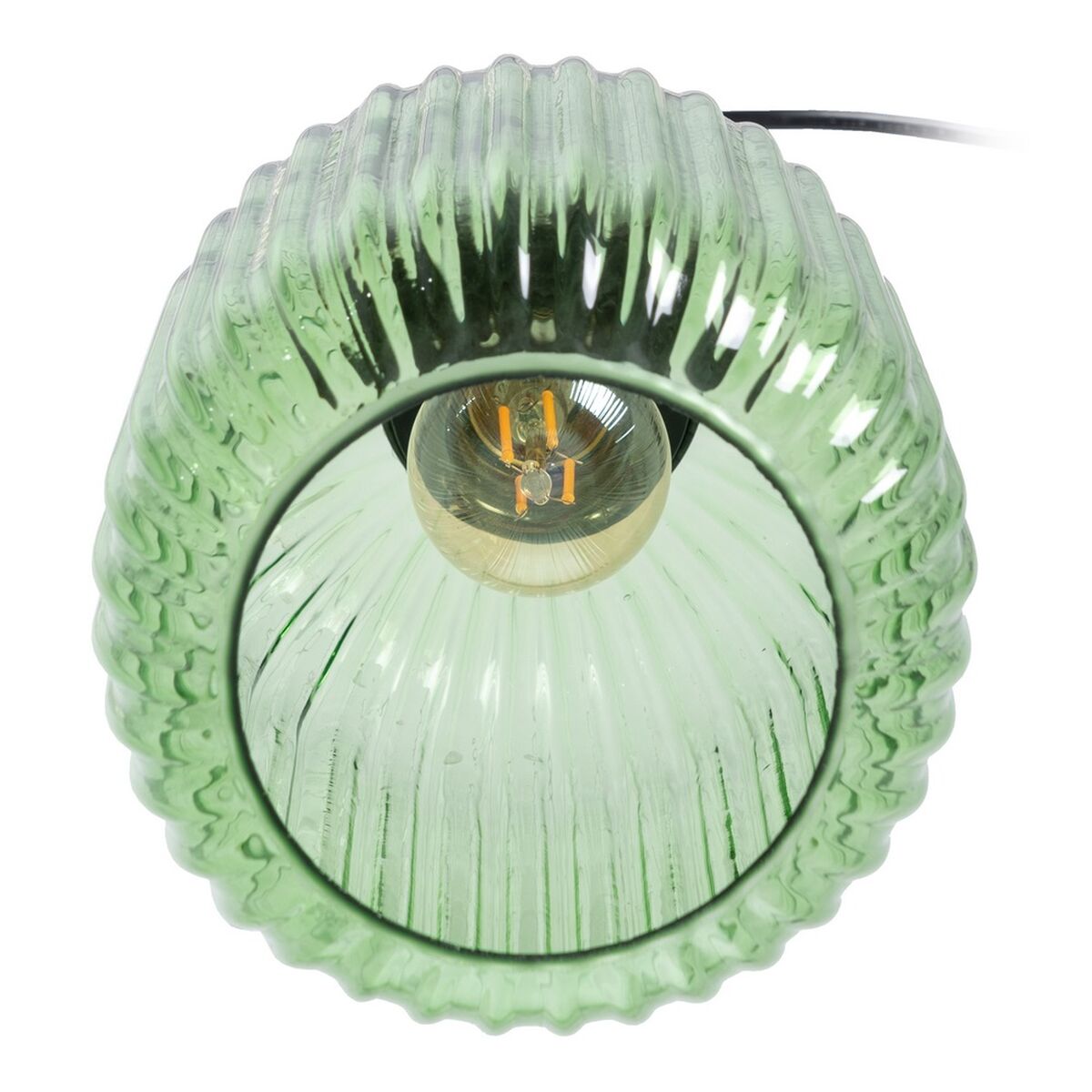 Green Metal Glass Ceiling Lamp 14 x 14 x 32 cm