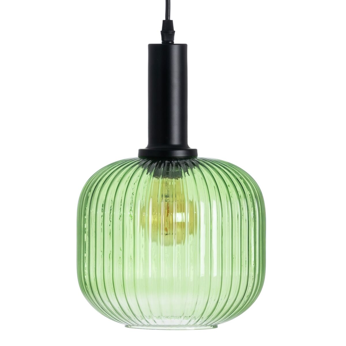 Green Metal Glass Ceiling Lamp 20 x 20 x 30 cm