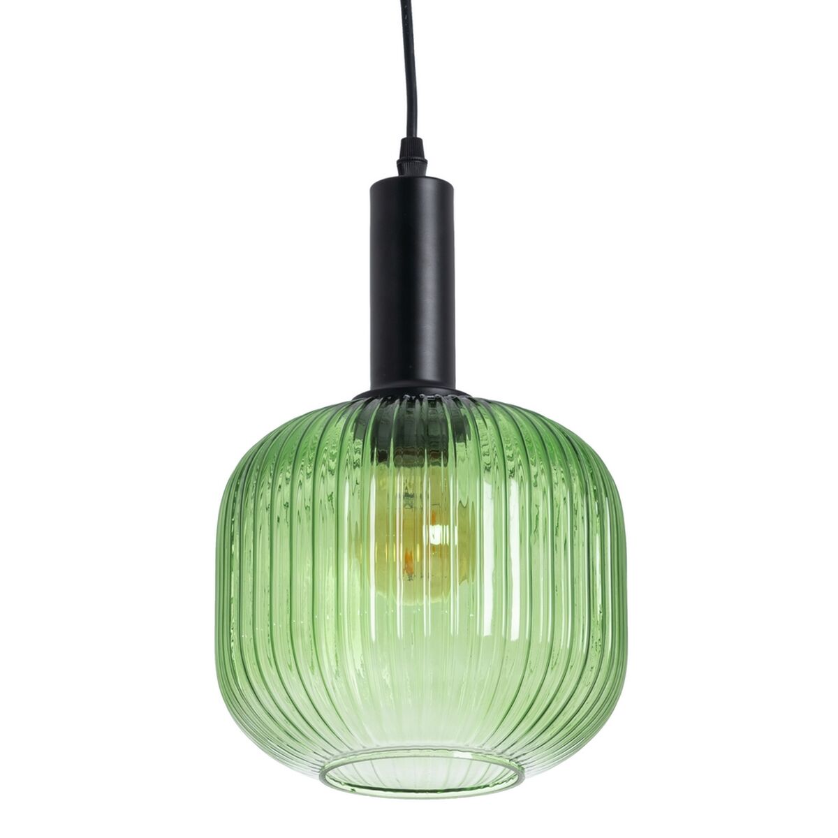 Green Metal Glass Ceiling Lamp 20 x 20 x 30 cm