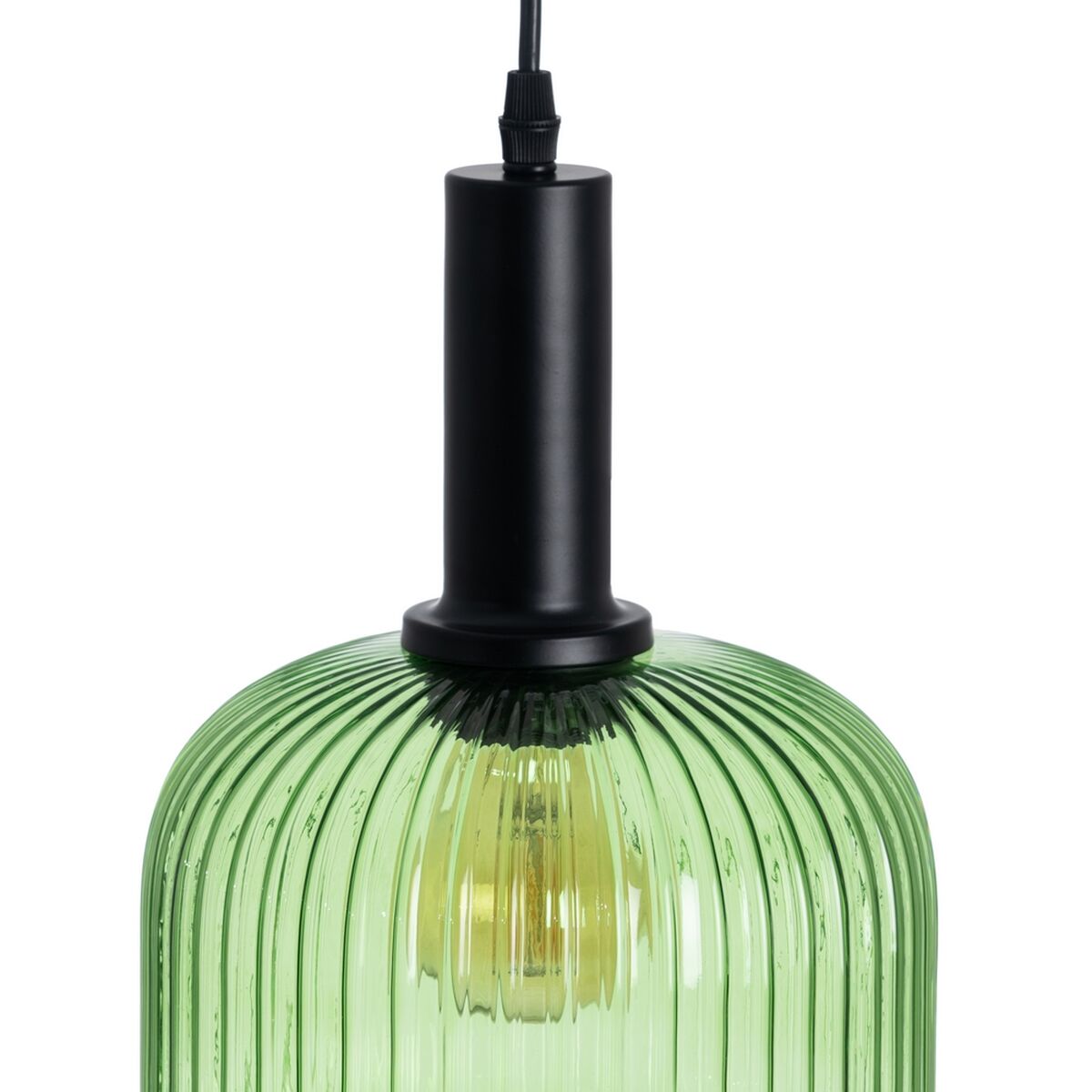 Green Metal Glass Ceiling Lamp 20 x 20 x 30 cm