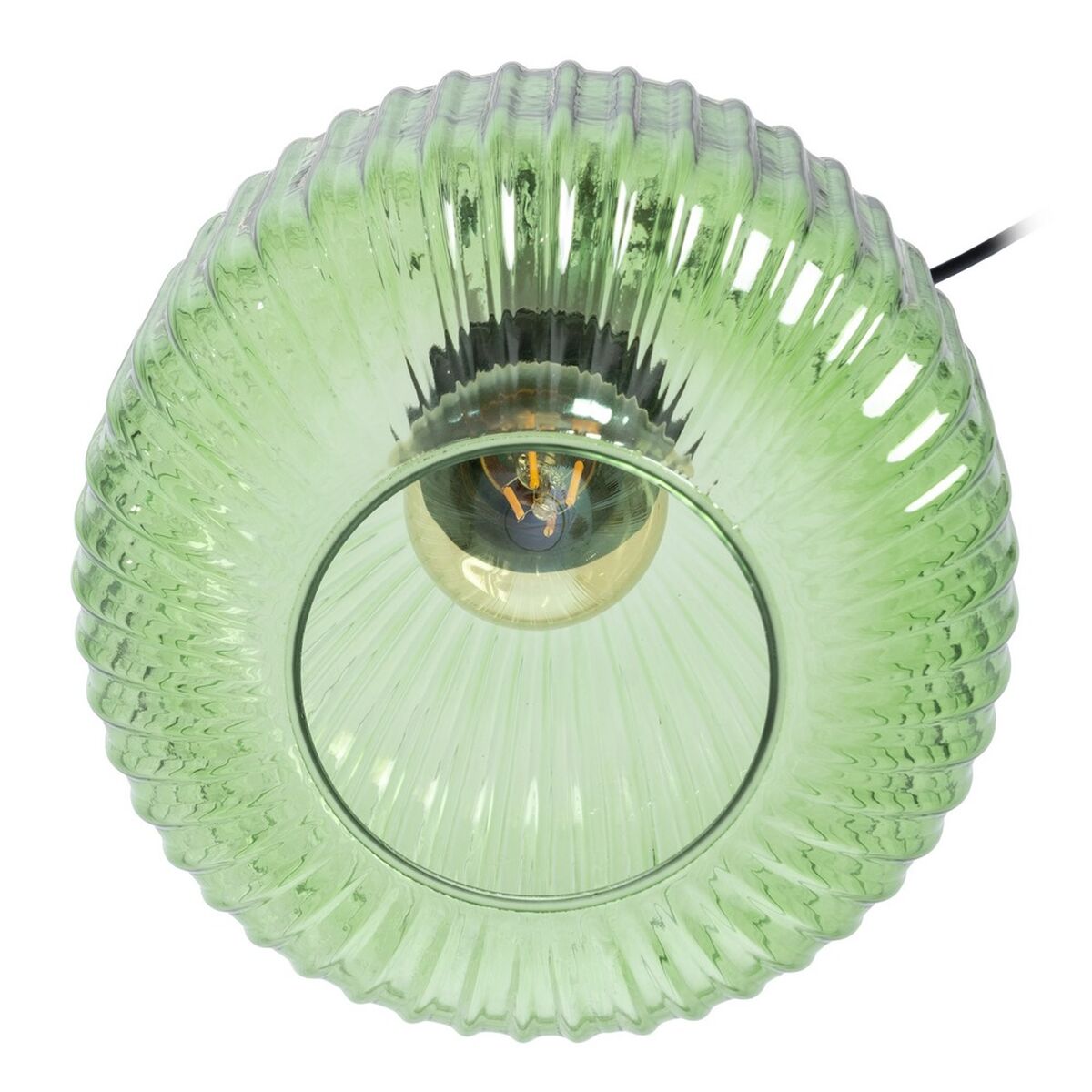 Green Metal Glass Ceiling Lamp 20 x 20 x 30 cm