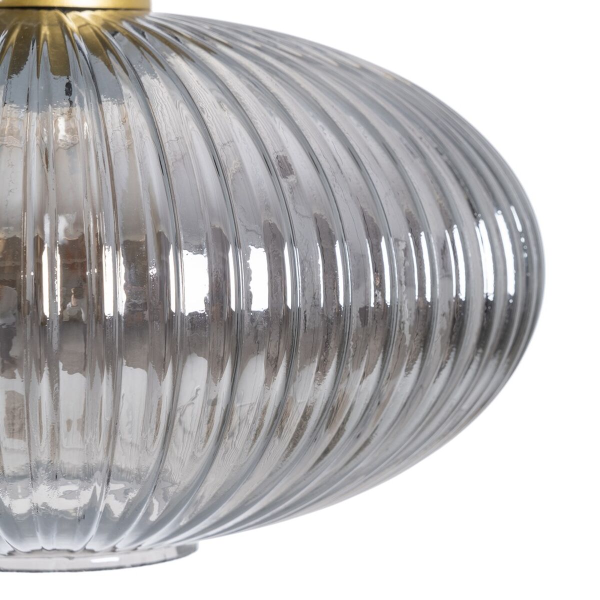 Ceiling Lamp Glass Golden Gray Metal 30 x 30 x 26 cm