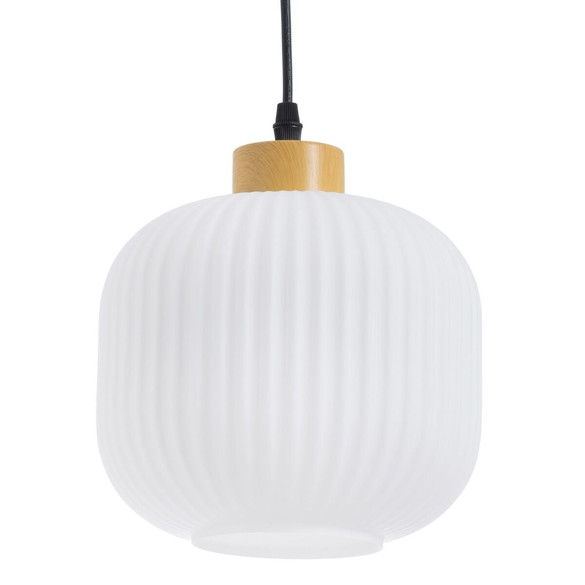 Ceiling Lamp Natural Glass White Metal 20 x 20 x 30 cm