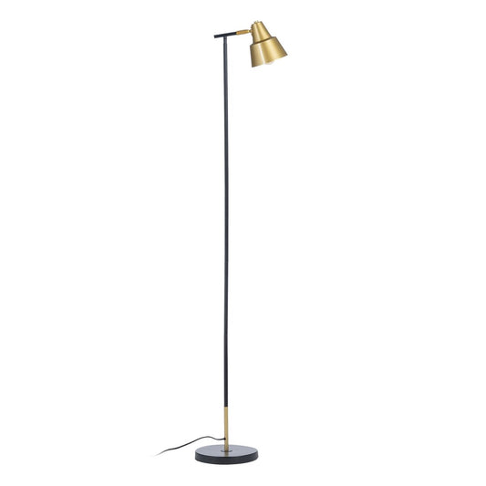 Floor Lamp 28 x 28 x 150 cm Black Gold Metal