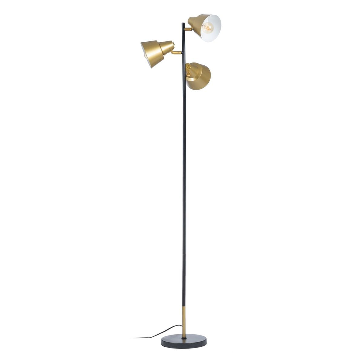 Floor Lamp 30 x 30 x 155 cm Black Gold Metal